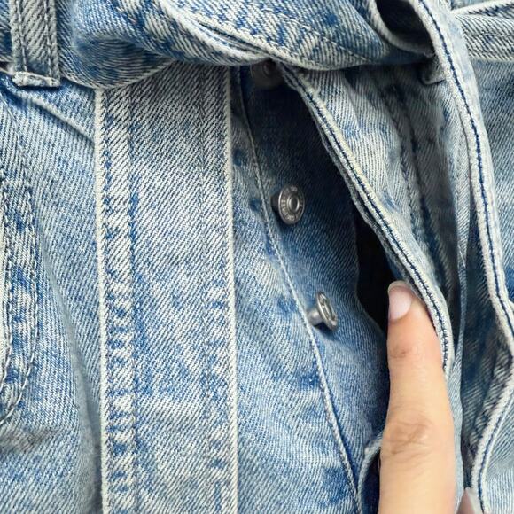 Free People East of Eden Belted Denim‎ Skirt Women’s Size 27 - Picture 3 of 6